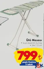 ÜTÜ MASASI 36X112 CM fiyat ve kampanya bilgisi